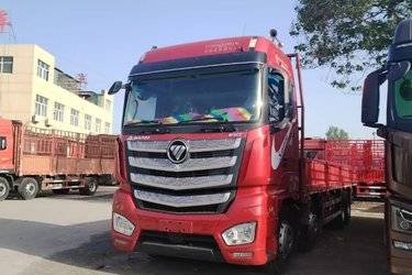 二手福田 欧曼EST 穿越版 490马力 8X4 9.53米栏板载货车(国六) 前四后八 康明斯二手载货车 黄牌图片