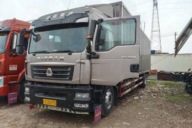 二手中国重汽 汕德卡SITRAK G5重卡 280马力 4X2 9.6米厢式载货车(国五) 单桥 曼二手载货车 黄牌图片