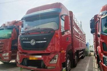 二手东风商用车 天龙KL重卡 465马力 8X4 9.4米仓栅式载货车(国五) 前四后八 雷诺二手载货车 黄牌