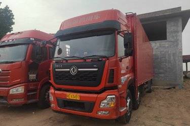 二手东风商用车 天龙VL重卡 292马力 6X2 9.6米厢式载货车(国五) 前四后四 雷诺二手载货车 黄牌
