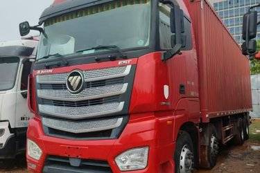 二手福田 欧曼EST 6系重卡 430马力 8X4 9.45米厢式载货车(国五) 前四后八 福田康明斯二手载货车 黄牌