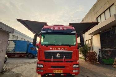 二手中国重汽 汕德卡SITRAK G5重卡 270马力 4X2 9.6米厢式载货车(国六) 单桥 曼二手载货车 黄牌