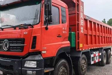 二手东风商用车 天龙KC重卡 350马力 8X4 7.3米自卸车(国五) 前四后八 雷诺二手自卸车 黄牌