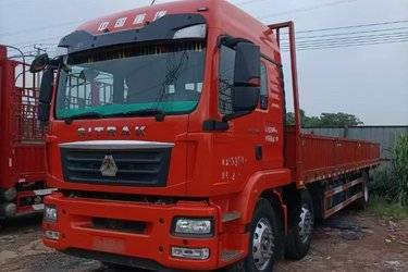 二手中国重汽 汕德卡SITRAK G5重卡 330马力 6X2 9.52米栏板载货车(国六) 前四后四 曼二手载货车 黄牌