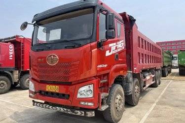 二手青岛解放 JH6重卡 460马力 8X4 8.2米自卸车(国五) 前四后八 锡柴二手自卸车 黄牌图片