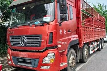 二手东风商用车 天龙重卡 350马力 8X4 9.4米仓栅式载货车(国五) 前四后八 东风二手载货车 黄牌
