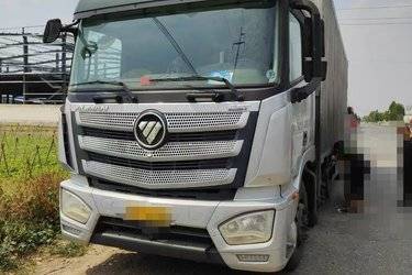 二手福田 欧曼EST 6系重卡 280马力 6X2 9.53米厢式载货车(国五) 前四后四 福田康明斯二手载货车 黄牌图片