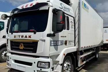二手中国重汽 汕德卡SITRAK G5S 豪华版 290马力 4X2 9.52米AMT自动档翼开启厢式载货车(国六) 单桥 曼二手载货车 黄牌图片