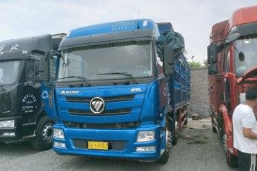 二手福田 欧曼GTL重卡 质享版 320马力 6X2 9.56米仓栅式载货车(国六) 前四后四 康明斯二手载货车 黄牌图片