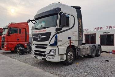 二手东风商用车 天龙旗舰KX 600马力 6X4 AMT自动挡牵引车(国六) 双驱 东风康明斯二手牵引车 黄牌图片