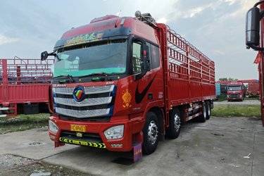 二手福田 欧曼EST 6系重卡 460马力 8X4 9.53米仓栅式载货车(国五) 前四后八 福田康明斯二手载货车 黄牌图片