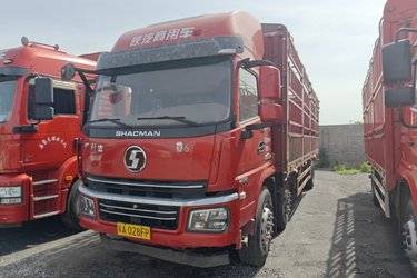 二手陕汽商用车 轩德翼6 轻量化版 240马力 6X2 9.6米仓栅式载货车(国五) 前四后四 玉柴二手载货车 黄牌图片