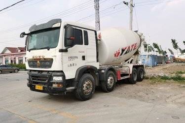 二手中国重汽 HOWO TX5 340马力 8X4 7.9方混凝土搅拌车(润宇达牌)(国五) 前四后八 潍柴二手搅拌车