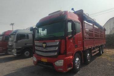 二手福田 欧曼EST 6系重卡 430马力 8X4 9.45米仓栅式载货车(国五) 前四后八 福田康明斯二手载货车 黄牌图片