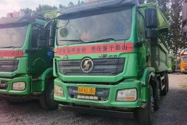 二手陕汽重卡 德龙新M3000 400马力 8X4 6.5米自卸车(国五) 前四后八 潍柴二手自卸车 黄牌图片
