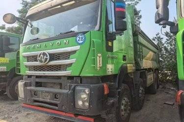 二手上汽红岩 杰狮重卡 430马力 8X4 6.5米自卸车(国五) 前四后八 上菲红二手自卸车 黄牌图片
