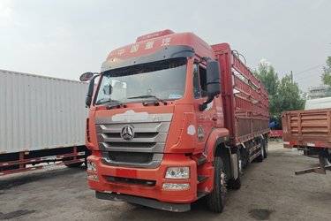 二手中国重汽 豪瀚J7B重卡 复合版 380马力 8X4 9.6米仓栅式载货车(国五) 前四后八 曼二手载货车 黄牌图片