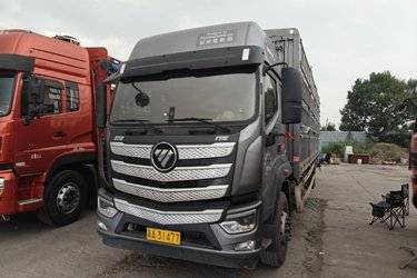 二手福田 欧曼行星 300马力 6X2 9.7米仓栅式载货车(国六) 单桥 玉柴二手载货车 黄牌图片