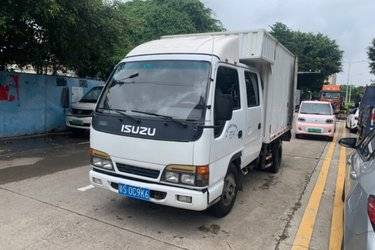 二手庆铃 五十铃100P 98马力 2.7米双排厢式轻卡(国四) 单桥 庆铃五十铃二手载货车 蓝牌图片