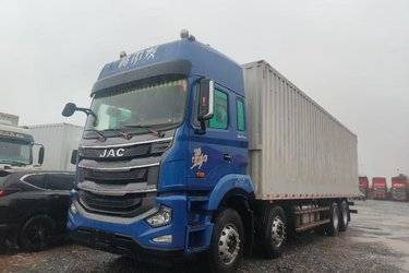 二手江淮 格尔发A5W重卡 350马力 8X4 9.5米厢式载货车(国五) 前四后八 潍柴二手载货车 黄牌图片