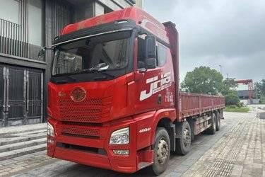 二手青岛解放 JH6重卡 460马力 8X4 9.5米栏板载货车(国五) 前四后八 锡柴二手载货车 黄牌图片