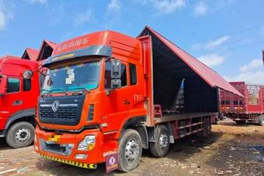 二手东风商用车 天龙VL重卡 292马力 6X2 9.6米厢式载货车(国五) 前四后四 康明斯二手载货车 黄牌