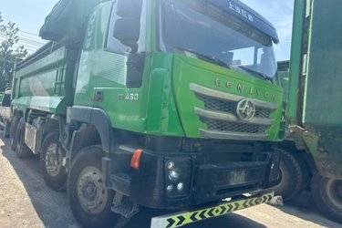 二手上汽红岩 杰狮重卡 430马力 8X4 6.5米自卸车(国五) 前四后八 上菲红二手自卸车 黄牌
