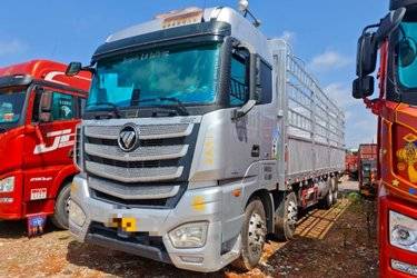 二手福田 欧曼EST 6系重卡 430马力 8X4 9.45米仓栅式载货车(国五) 前四后八 福田康明斯二手载货车 黄牌