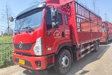 二手陕汽商用车 轩德X9 轻量化版 200马力 6.75米排半仓栅式轻卡(国六) 单桥 潍柴二手载货车 黄牌图片