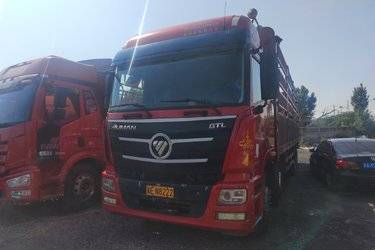 二手福田 欧曼GTL 6系重卡 360马力 8X4 9.45米仓栅式载货车(国五) 前四后八 福田康明斯二手载货车 黄牌图片