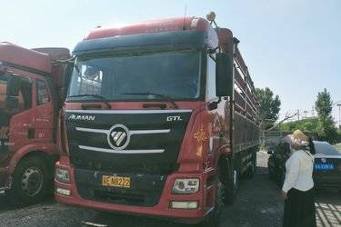 二手福田 欧曼GTL 6系重卡 360马力 8X4 9.6米仓栅式载货车(国五) 前四后八 康明斯二手载货车 黄牌图片