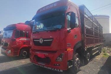 二手东风商用车 天龙重卡 465马力 8X4 9.6米仓栅式载货车(国六) 前四后八 雷诺二手载货车图片