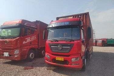 二手东风商用车 天锦KR 245马力 4X2 9.8米厢式载货车(国五) 单桥 东风康明斯二手载货车 黄牌图片