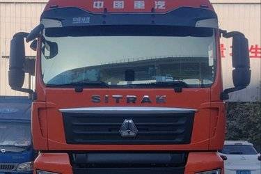 二手中国重汽 汕德卡SITRAK G7重卡 500马力 8X4 9.6米仓栅式货车(国六) 前四后八 曼二手载货车 黄牌图片