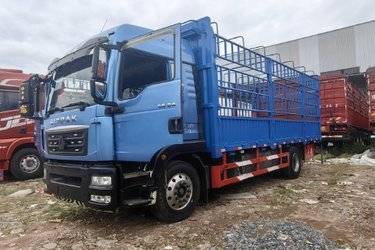 二手中国重汽 汕德卡SITRAK G5中卡 240马力 4X2 6.8米仓栅式载货车(国五) 单桥 曼二手载货车 黄牌图片