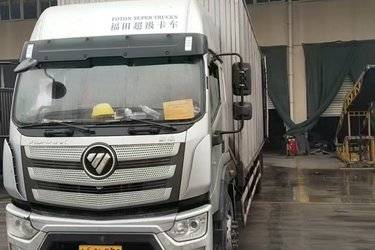 二手福田 欧航R系 210马力 9.78米厢式载货车(高顶双卧)(国五) 单桥 安徽康明斯二手载货车 黄牌图片