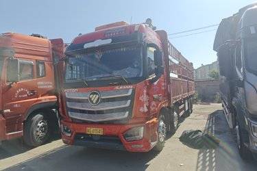 二手福田 欧曼GTL 6系重卡 400马力 8X4 9.53米仓栅式载货车(国五) 前四后八 福田康明斯二手载货车 黄牌图片