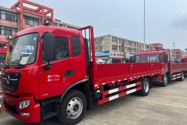 二手东风商用车 天锦KR 舒适版 240马力 4X2 6.8米栏板载货车(国六) 单桥 雷诺二手载货车 黄牌图片