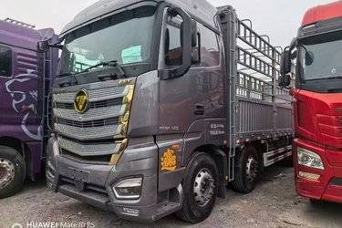 二手福田 欧曼EST 北方版 520马力 8X4 9.56米AMT自动档仓栅式载货车(国六) 前四后八 康明斯二手载货车 黄牌图片