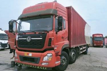 二手东风商用车 天龙VL重卡 292马力 6X2 9.6米厢式载货车(国五) 前四后四 雷诺二手载货车 黄牌图片