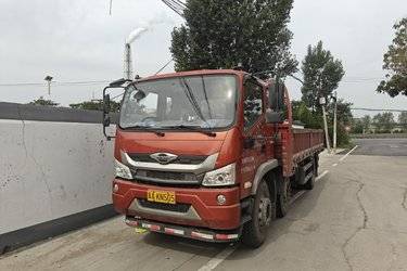 二手福田 时代领航ES5 220马力 4X2 6.8米排半栏板载货车(国六) 单桥 潍柴二手载货车 黄牌图片