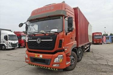 二手东风商用车 天龙VL重卡 292马力 6X2 9.6米厢式载货车(国五) 前四后四 雷诺二手载货车 黄牌图片
