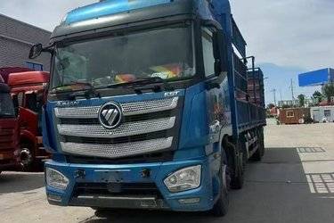 二手福田 欧曼EST 9系重卡 460马力 8X4 9.6米仓栅式载货车(国五) 前四后八 福田康明斯二手载货车 黄牌图片