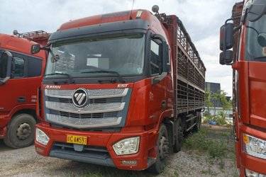二手福田 欧曼EST 9系重卡 510马力 8X4 9.6米仓栅式载货车(国五) 前四后八 福田康明斯二手载货车 黄牌图片
