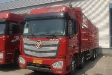二手福田 欧曼EST 6系重卡 430马力 8X4 9.45米仓栅式载货车(国五) 前四后八 福田康明斯二手载货车 黄牌图片