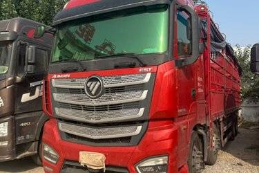 二手福田 欧曼EST 520马力 8X4 9.56米AMT自动档仓栅式载货车(国六) 前四后八 福田康明斯二手载货车 黄牌图片