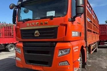 二手中国重汽 汕德卡SITRAK G7S 350马力 6X2 9.6米AMT自动档仓栅式载货车(国六) 前四后四 曼二手载货车 黄牌图片
