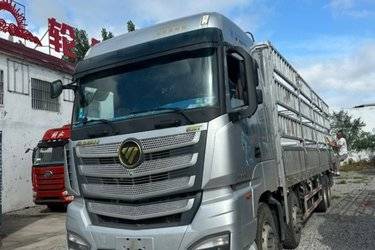二手福田 欧曼EST 南方版 490马力 8X4 9.56米AMT自动挡仓栅式载货车(国六) 前四后八 福田康明斯二手载货车 黄牌图片