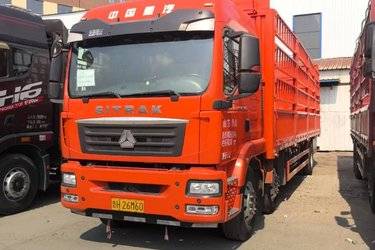 二手中国重汽 汕德卡SITRAK G5重卡 290马力 6X2 9.6米仓栅式载货车(国六) 前四后四 曼二手载货车 黄牌图片