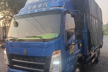 二手中国重汽HOWO 统帅 标载版 130马力 4.15米单排仓栅式轻卡(国五) 单桥 福田康明斯二手载货车 蓝牌图片
